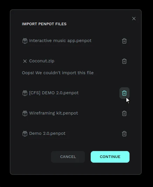 Import bildigo file