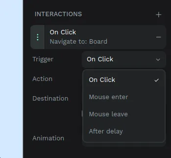 Prototype trigger options